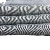 Polyester Woolen Tweed Herringbone Stripe Fabric Made for Fashion Uniform Winter Coat Cloth