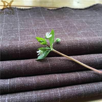 Imitated Moss Crepe 300D*300D Polyester Cationic Two-Tone Check Fabric