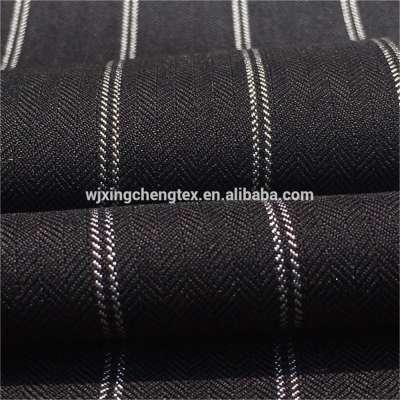 Customized details POLY/TC Stripe Herringbone pocketing fabric